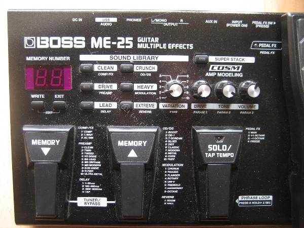 Vendo pedalera BOSS ME-25 multiefecto delay reverb preamp 2014-12-27  Economicos de El Mercurio