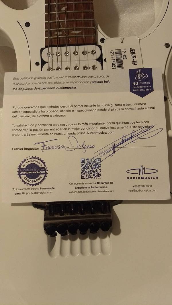 Guitarra eléctrica NUEVA Ibanez JEM JR VINE LAY - blanca 2020-06-03 en  Economicos de El Mercurio