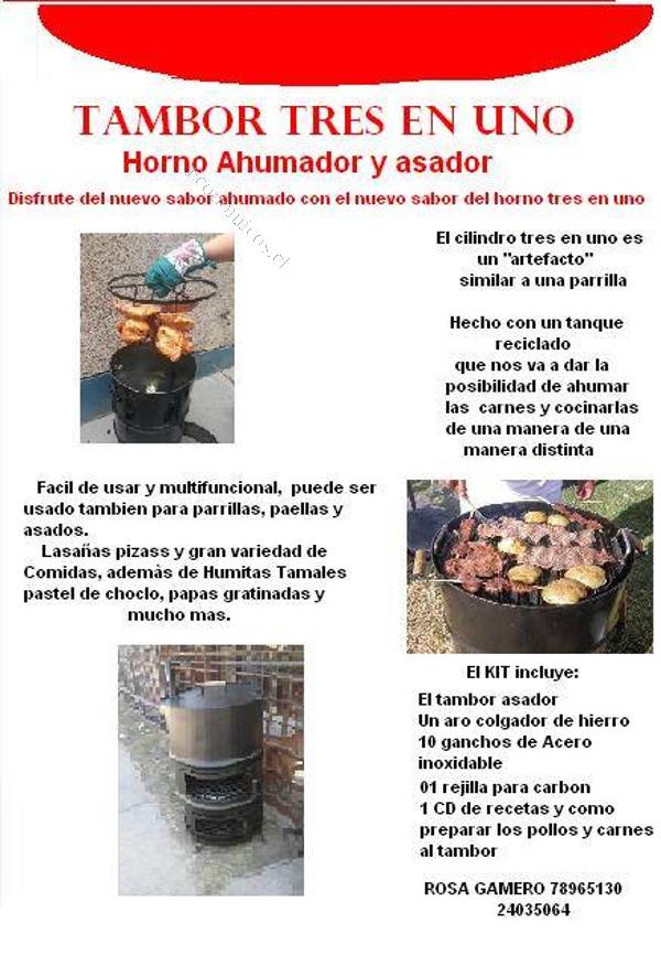 Tambor parrillero Cilindro Peruano 2016-09-04 Economicos de El Mercurio