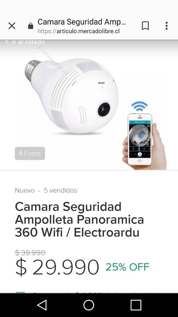Analítico Vagabundo Exención Vendo camara Espia 360 grados con wifi 2019-05-02 Economicos de El Mercurio