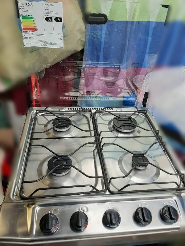 Cocina a Gas Fensa 5 Platos Negro con Doble Horno y Timer Digital 76 DBR -  VIAMUNDO